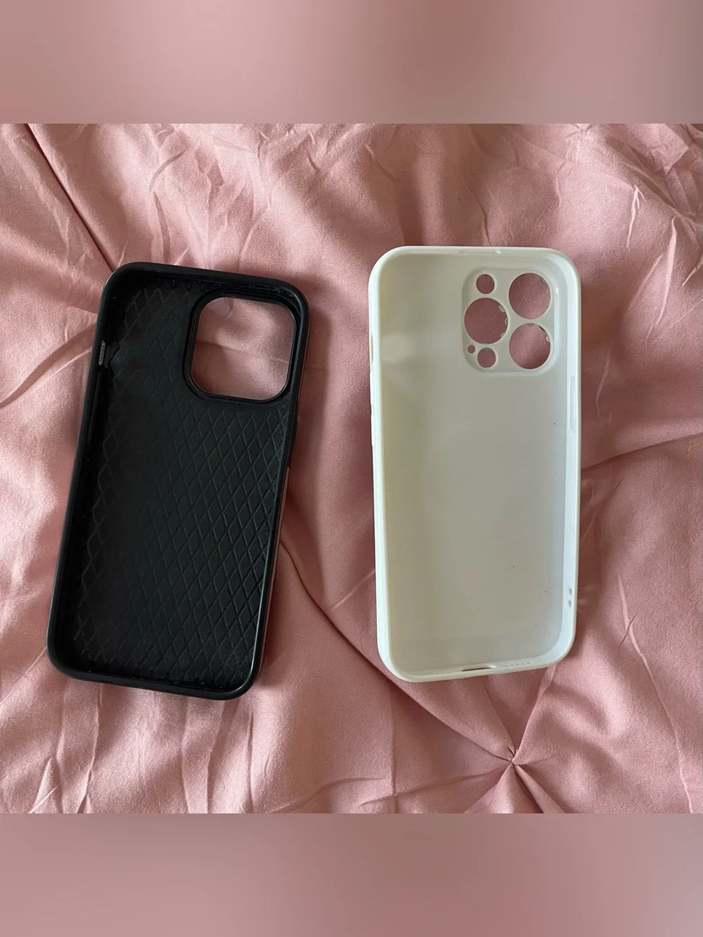 iPhone Case Bundle Pink Quilted Faux Leather Bling Rhinestone Crystal Y2K Coquet
